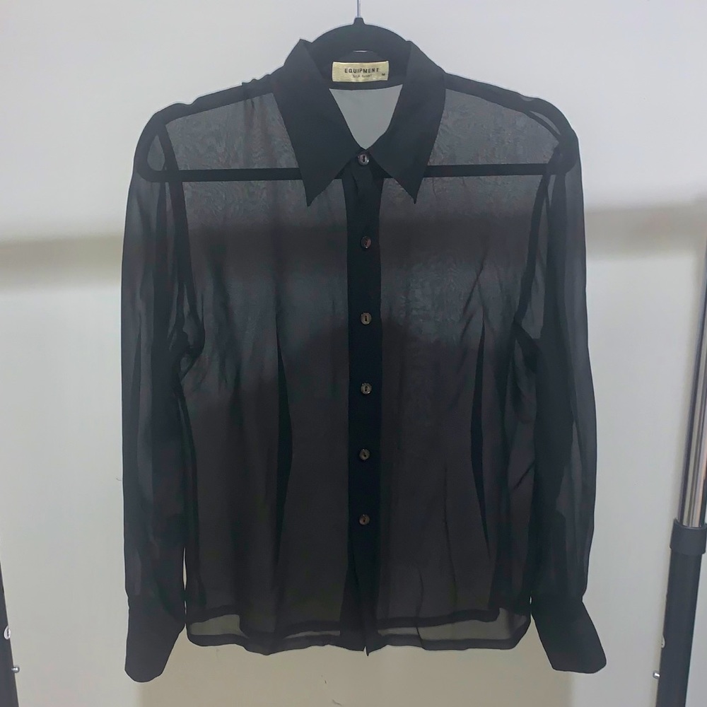 A Sheer Silk Vintage Equipment Top